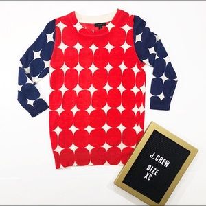 J. CREW Merino Tippi Sweater in Pop Art Dot XS